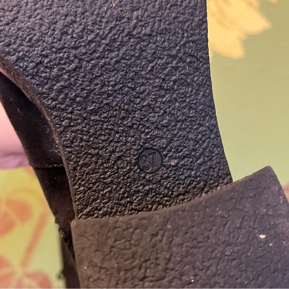 Anthropologie Black Micro Suede Tall Boots - Picture 6 of 9